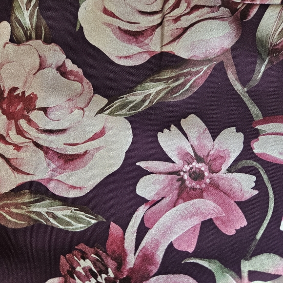 Connected Apparel Women Vivid Floral Multicolor Dress Size 12 - Picture 8 of 13